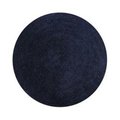 Work-Of-Art 8 in. Round Chenille Reversible Rug - Navy WO2635572